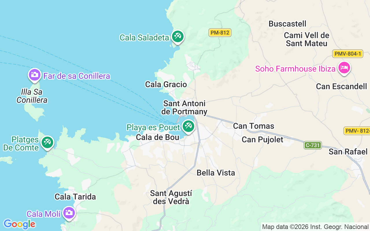 Emplacement du Voilier: Puerto De Sant Antoni, Ibiza
