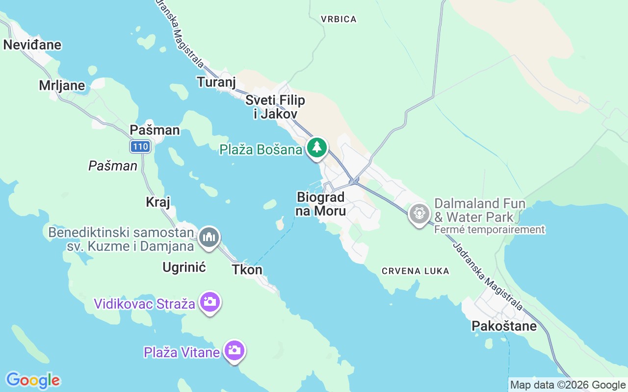 Emplacement du Voilier: Marina Šangulin, Biograd Na Moru