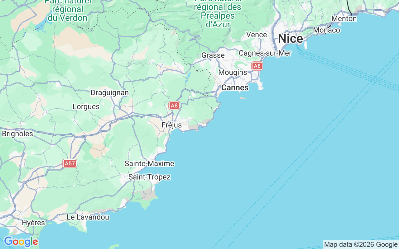 Location of the RIB: Castellas, Agay
