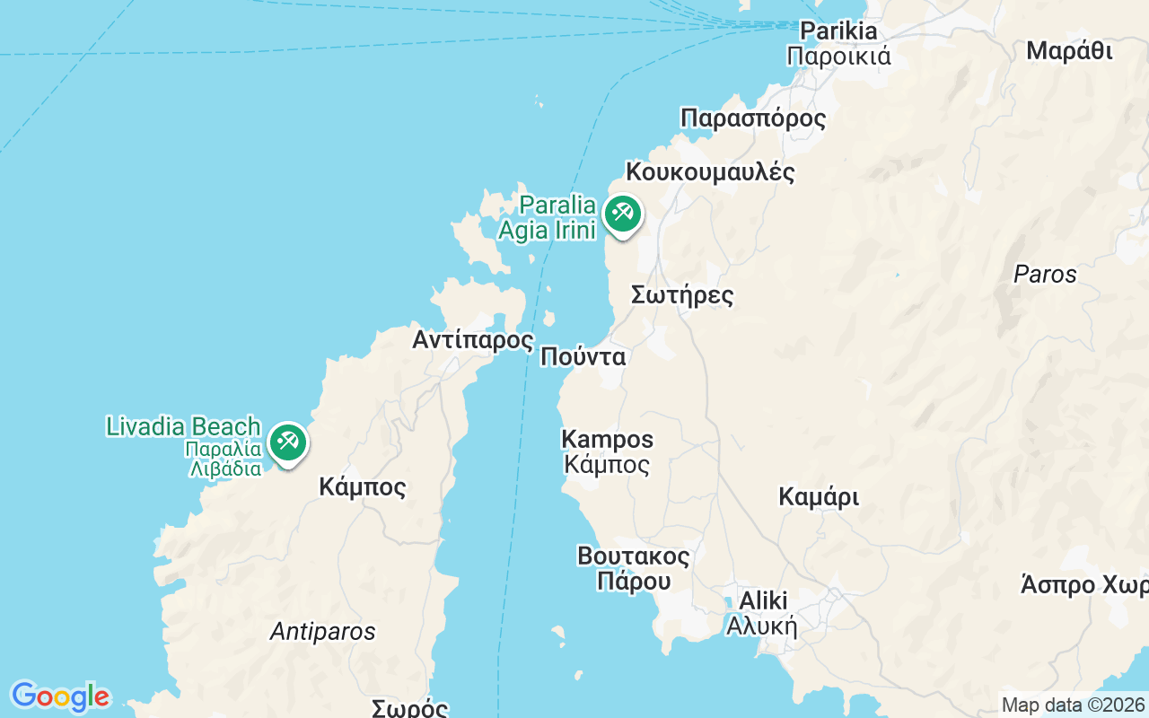 Liegeplatz Katamaran: Strand Von Pounta, Paros