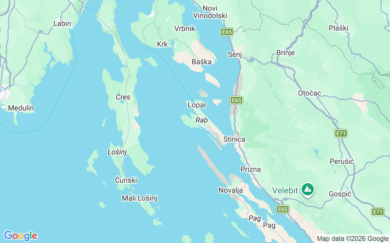Emplacement du Bateau à moteur: Kampor, Kampor