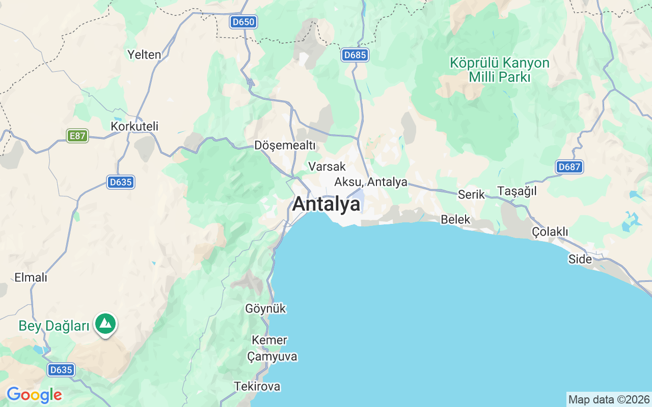 De locatie van Motorboot: Kundu/Belek, Antalya