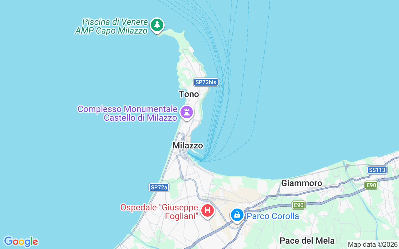 De locatie van Motorboot: Poseidon Marina, Milazzo