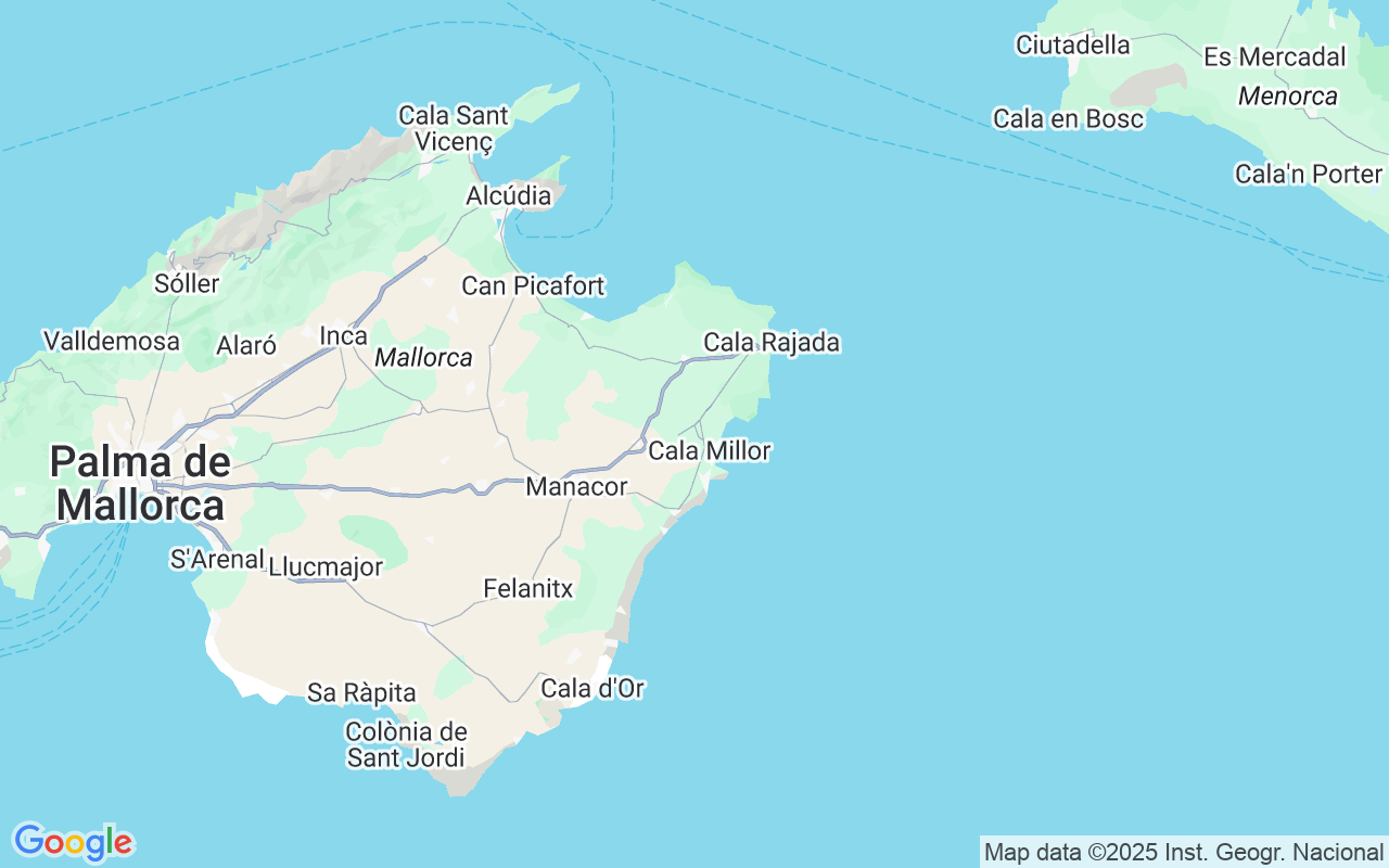 Plats för Jetski: Cala Bona, Mallorca, 07550 Son Servera
