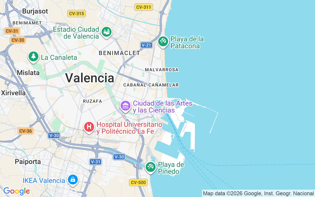 Ubicación Neumática: La Marina De València (Real Juan Carlos), Valencia