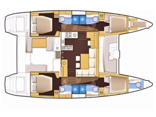 Catamaran Lagoon Lagoon 450 F boat plan