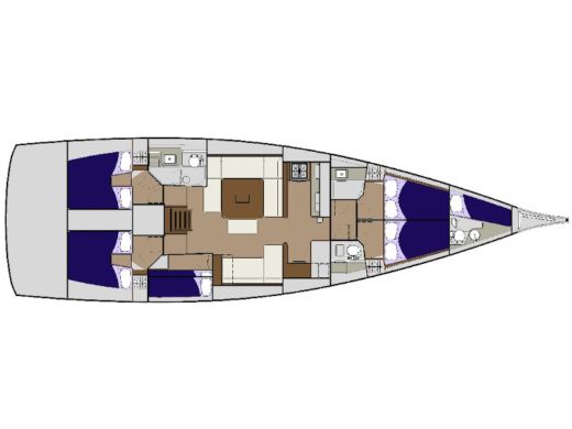 Sailboat Dufour Dufour 56 Exclusive boat plan