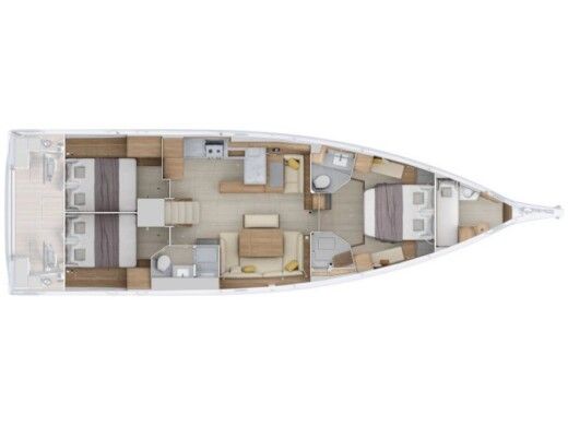 Sailboat  Oceanis 52 (owner version) boat plan
