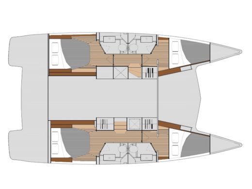 Catamaran FOUNTAINE PAJOT LUCIA 40 Plattegrond van de boot