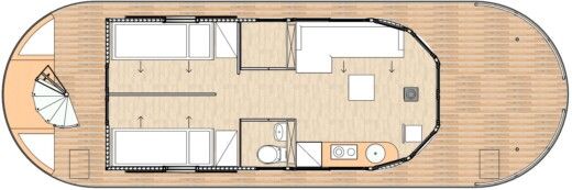 Houseboat Nautilus Hausboote Nautiki maxi 1 mit Kamin - führerscheinfrei boat plan