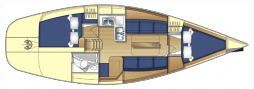 Sailboat J COMPOSITE J 109 Boot Grundriss