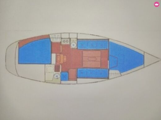 Sailboat Bavaria 30 Cruiser boat plan