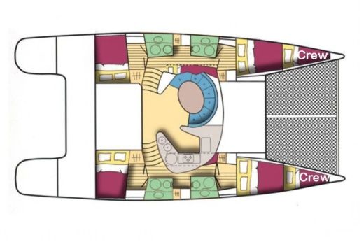 Catamaran Fountaine Pajot Bahia 46 boat plan