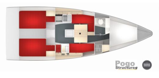Sailboat Pogo Structures POGO 36 QR Plan du bateau