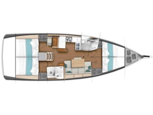 Sailboat JEANNEAU SUN ODYSSEY 440 Plan du bateau