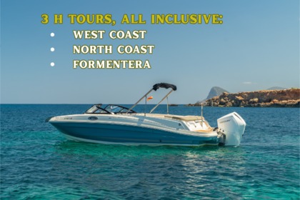 Hyra båt Motorbåt Bayliner 3H Tours, All Inclusive. Sant Antoni de Portmany