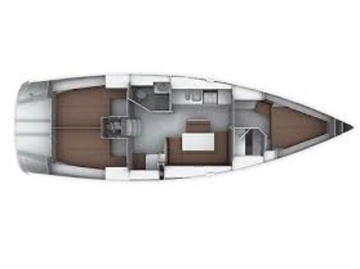 Sailboat Bavaria 40 Plattegrond van de boot