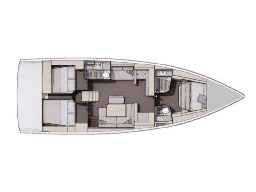 Sailboat  Dufour 470 Plattegrond van de boot