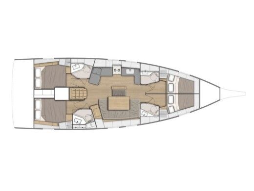 Sailboat  Oceanis 46.1 Boat layout