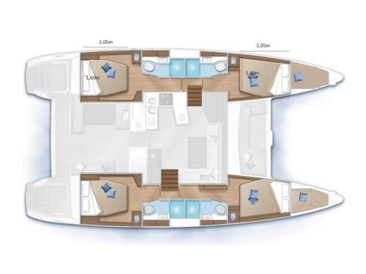 Catamaran Lagoon Lagoon 450 S Plano del barco