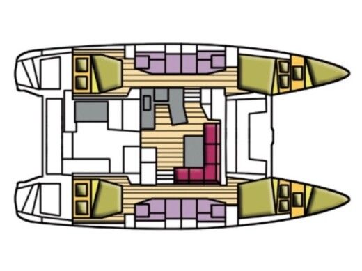 Catamaran  Lagoon 42 Boat design plan