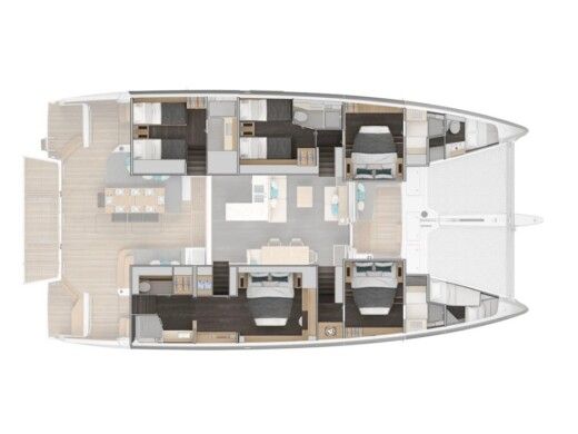Catamaran  Lagoon 60 boat plan