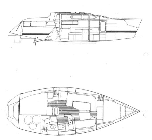 Sailboat Feeling 326 Planta da embarcação