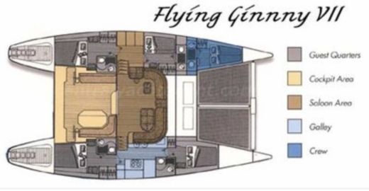 Catamaran Lagoon 55 boat plan