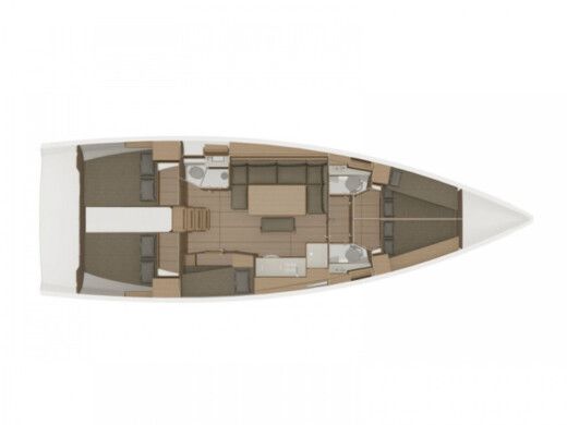 Sailboat Dufour Dufour 460 Grand Large Plano del barco