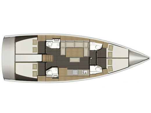 Sailboat DUFOUR 460 Plano del barco