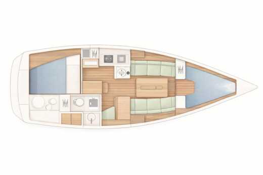 Sailboat Jeanneau Sun Odyssey 32.1 Boot Grundriss