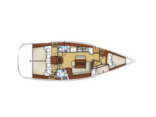 Sailboat BENETEAU OCEANIS 43 boat plan