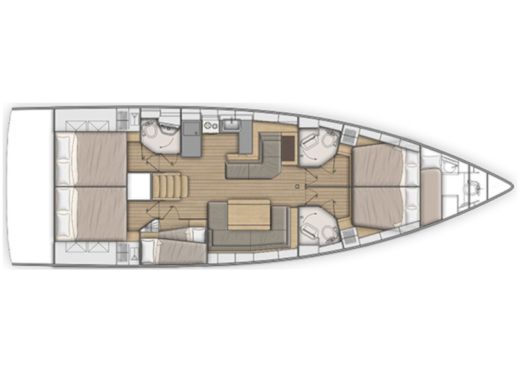 Sailboat Beneteau Oceanis 51.1 boat plan