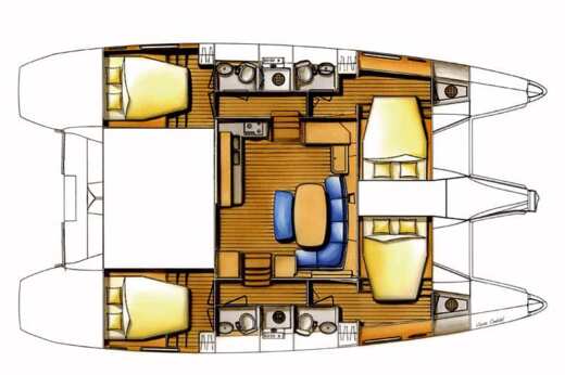 Catamaran LAGOON 420 Boat layout