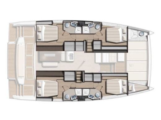 Catamaran  Bali 4.6  Plan du bateau