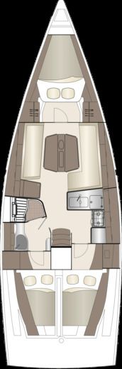 Motorboat Dehler SQ 38 Boat design plan