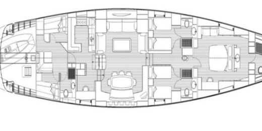 Sail Yacht Monty North Custom Plattegrond van de boot