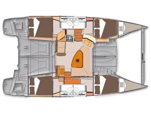 Catamaran  Fountaine Pajot Lipari 41 Plan du bateau