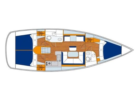 Sailboat Sunsail 41 Boat design plan