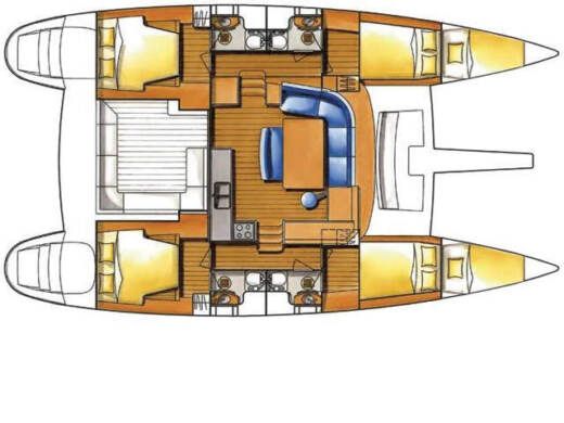 Catamaran Lagoon 440 Boat layout