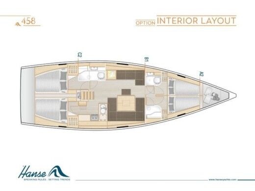 Sailboat Hanse Hanse 458 Boat design plan