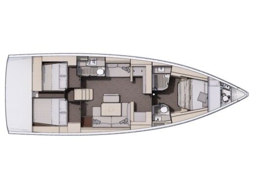 Sailboat Dufour Dufour 470 owner layout Boat layout