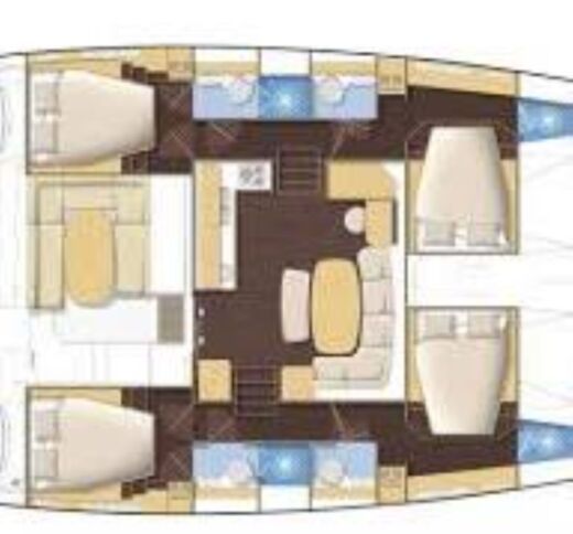 Catamaran Lagoon Lagoon 421 Plan du bateau