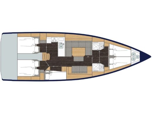Sailboat Bavaria C45 Plan du bateau