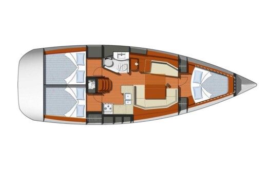 Sailboat JEANNEAU Sun Odyssey 39i Boat layout