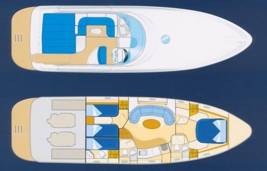 Motorboat Baia Flash 48 Boat layout