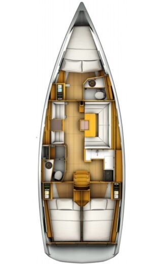 Sailboat Jeanneau Sun Odyssey 419 boat plan