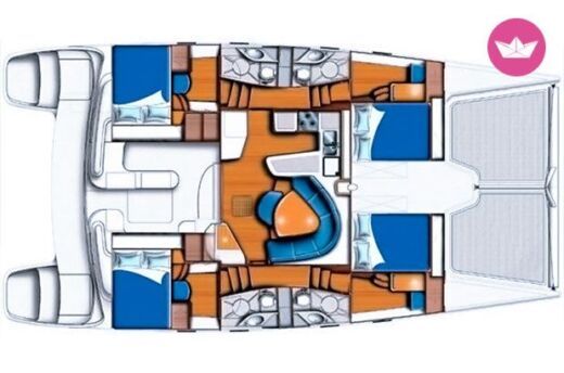 Catamaran Leopard 47 Plan du bateau