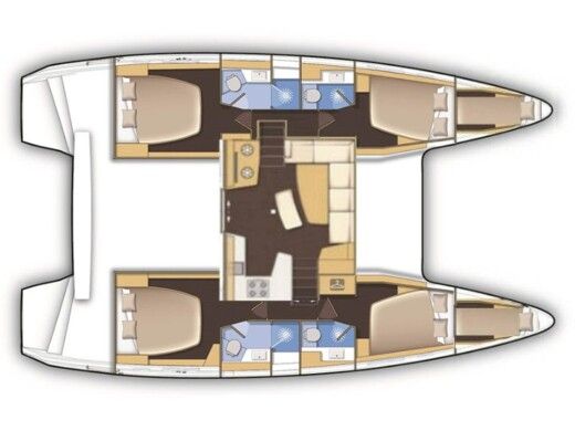 Catamaran Lagoon Catamarans 42 boat plan
