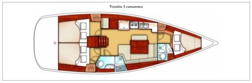 Sailboat Beneteau Oceanis 40 Boat layout